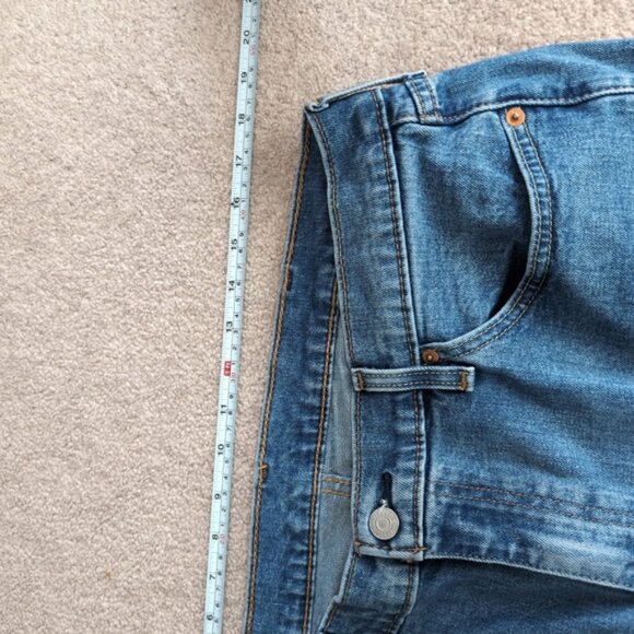 Levi's 514 Mens Straight Fit Relaxed Classic Blue Wash Jeans 38x30 - Picture 5 of 7